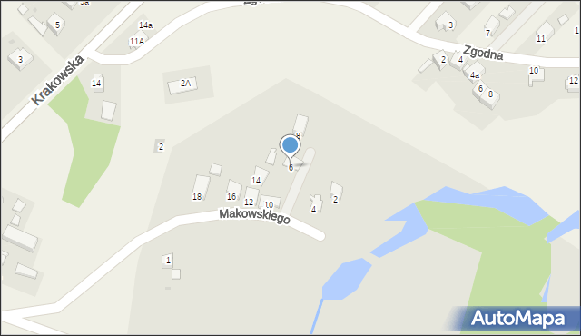 Oświęcim, Makowskiego Tadeusza, 6, mapa Oświęcimia