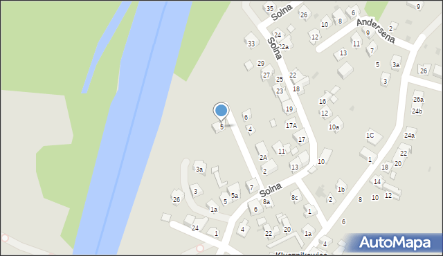 Oświęcim, Makuszyńskiego Kornela, 5, mapa Oświęcimia