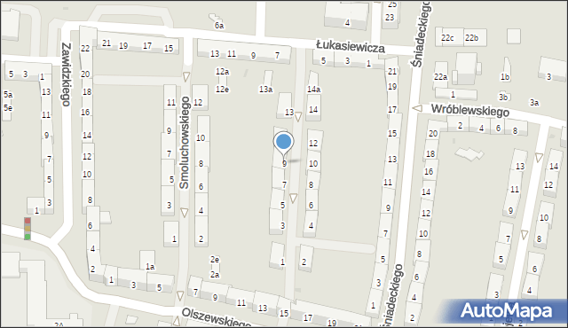 Oświęcim, Marchlewskiego Leona, 9, mapa Oświęcimia