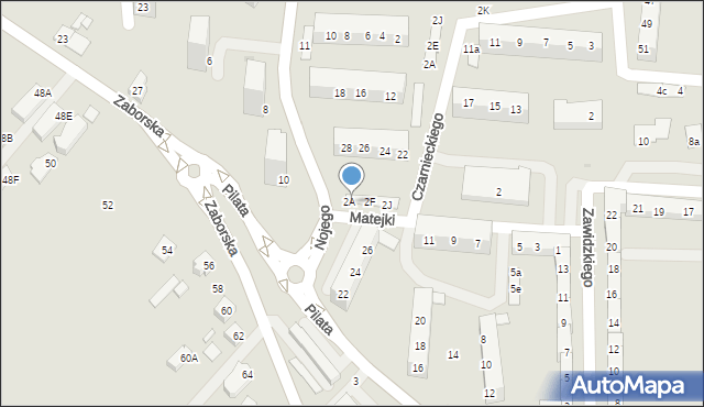 Oświęcim, Matejki Jana, 2B, mapa Oświęcimia