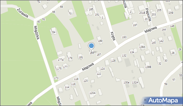 Otwock, Majowa, 183, mapa Otwock
