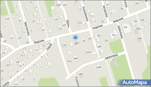 Otwock, Majowa, 188, mapa Otwock