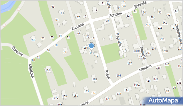 Otwock, Majowa, 191, mapa Otwock