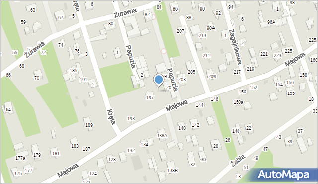 Otwock, Majowa, 199, mapa Otwock