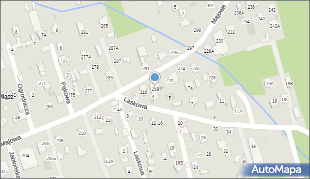 Otwock, Majowa, 218, mapa Otwock