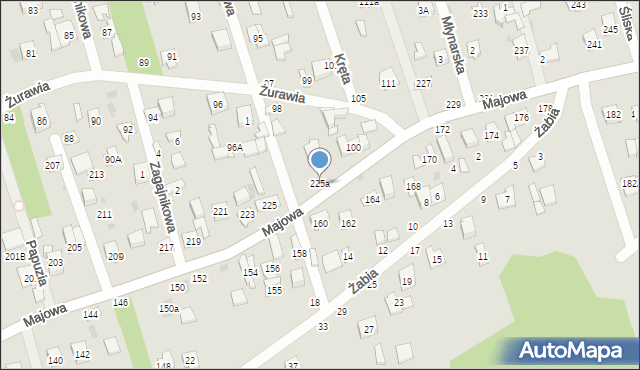 Otwock, Majowa, 225a, mapa Otwock