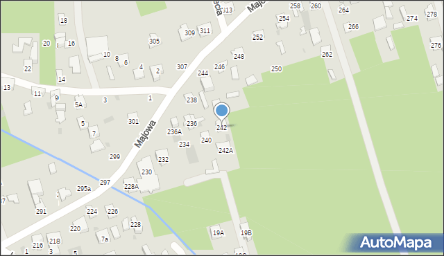 Otwock, Majowa, 242, mapa Otwock