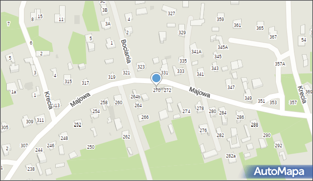 Otwock, Majowa, 270, mapa Otwock