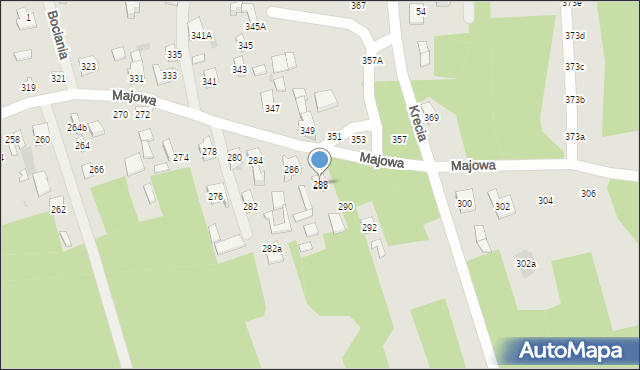 Otwock, Majowa, 288, mapa Otwock