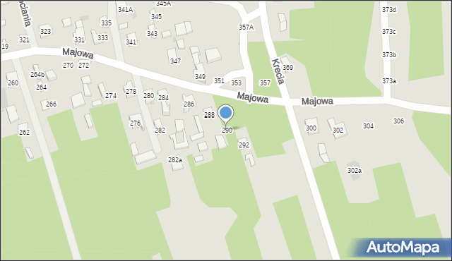 Otwock, Majowa, 290, mapa Otwock