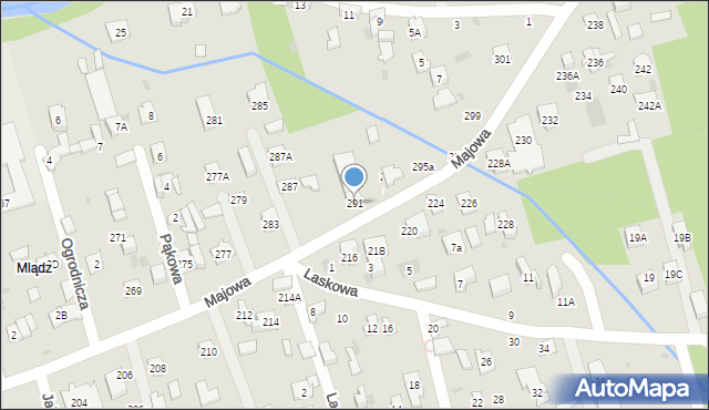 Otwock, Majowa, 291, mapa Otwock