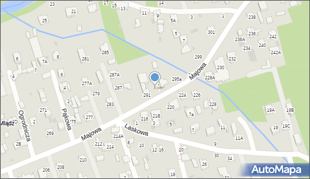 Otwock, Majowa, 293, mapa Otwock