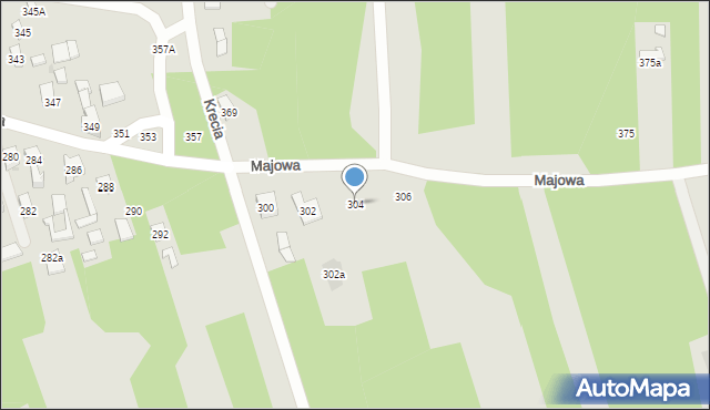 Otwock, Majowa, 304, mapa Otwock