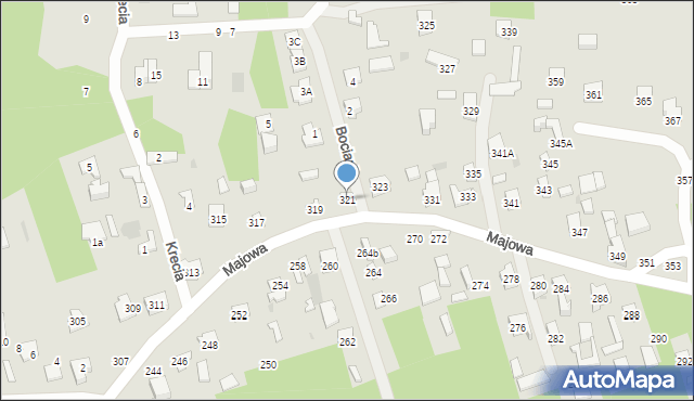 Otwock, Majowa, 321, mapa Otwock