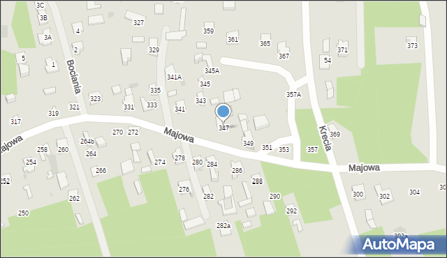 Otwock, Majowa, 347, mapa Otwock