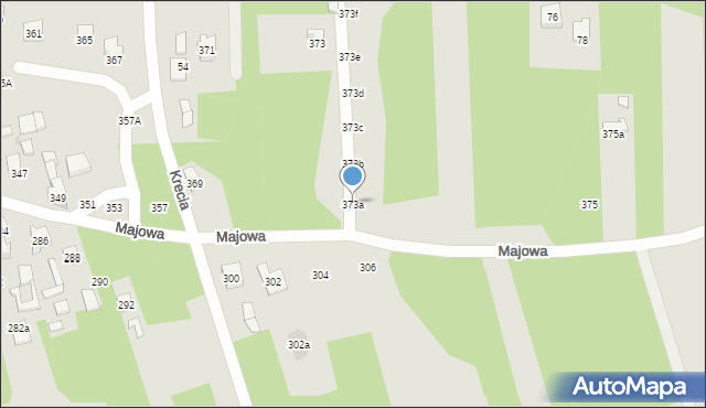 Otwock, Majowa, 373a, mapa Otwock