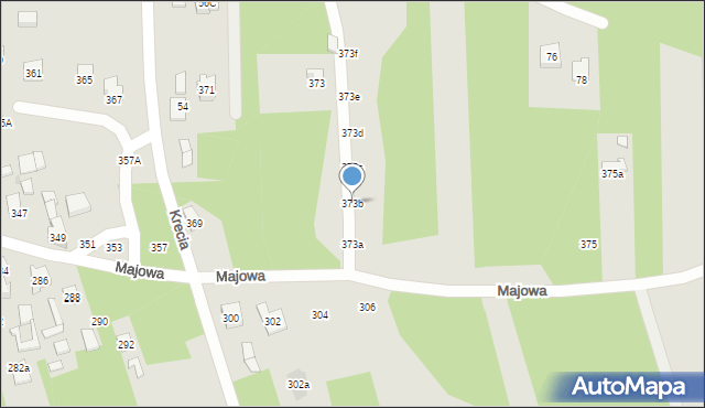 Otwock, Majowa, 373b, mapa Otwock