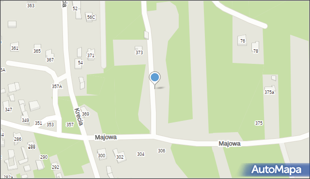 Otwock, Majowa, 373c, mapa Otwock