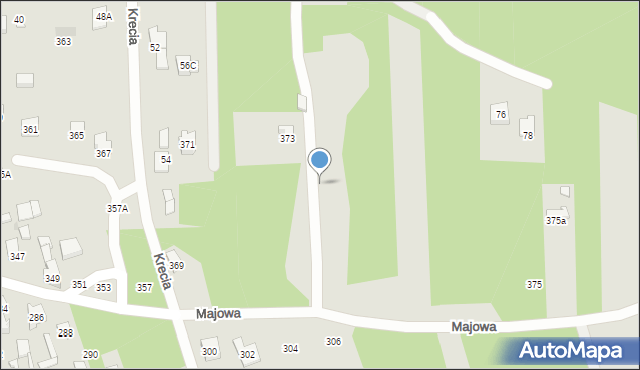 Otwock, Majowa, 373d, mapa Otwock