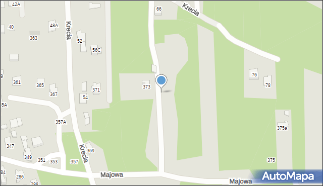 Otwock, Majowa, 373e, mapa Otwock