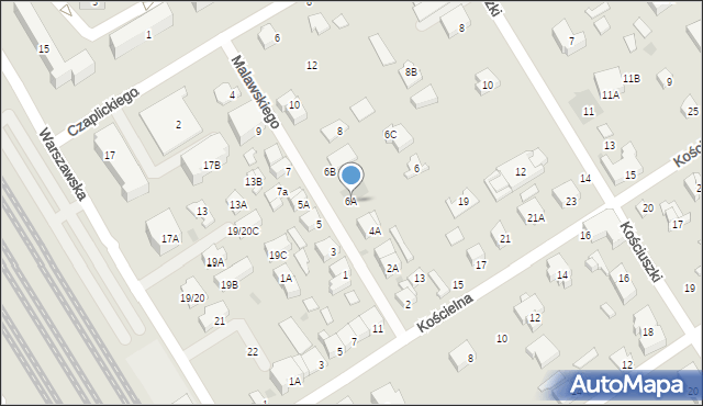 Otwock, Malawskiego Stefana, prof., 6A, mapa Otwock