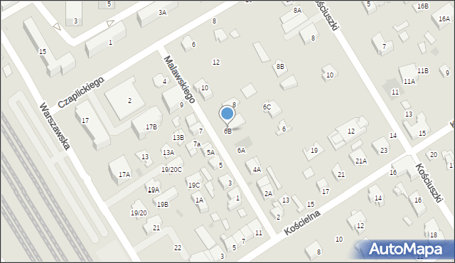 Otwock, Malawskiego Stefana, prof., 6B, mapa Otwock