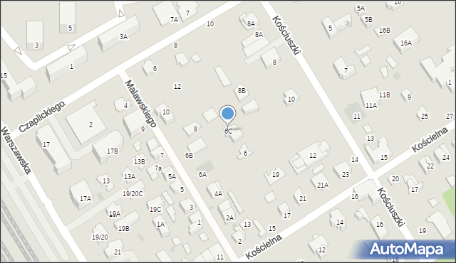 Otwock, Malawskiego Stefana, prof., 6C, mapa Otwock