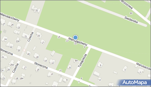 Otwock, Marusarzówny Heleny, 11, mapa Otwock