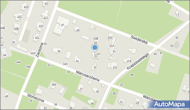 Otwock, Marusarzówny Heleny, 32/30A, mapa Otwock