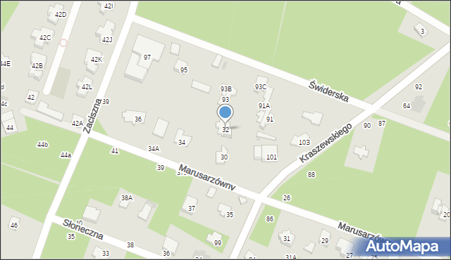 Otwock, Marusarzówny Heleny, 32, mapa Otwock