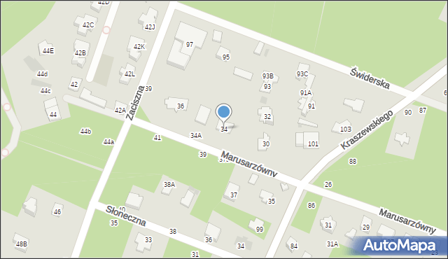 Otwock, Marusarzówny Heleny, 34, mapa Otwock