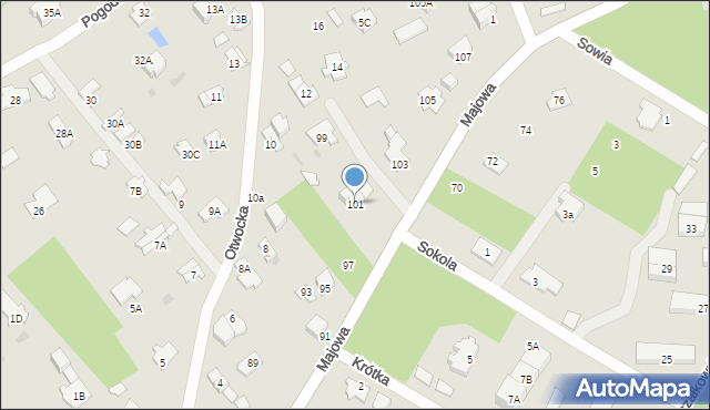 Otwock, Majowa, 101, mapa Otwock
