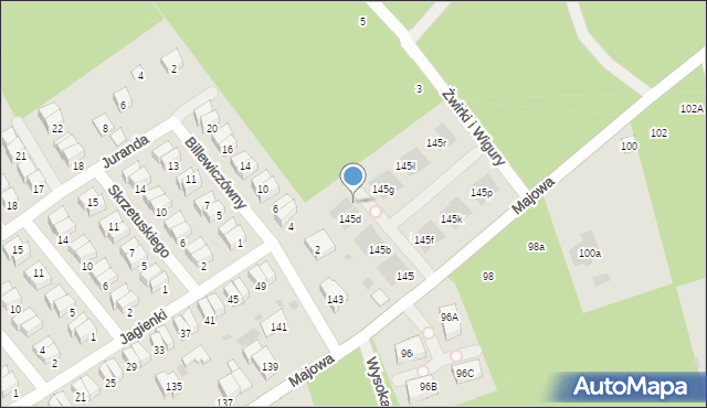 Otwock, Majowa, 147l, mapa Otwock