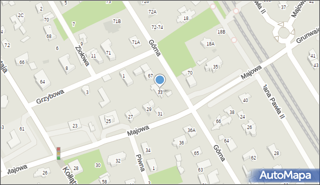 Otwock, Majowa, 33, mapa Otwock