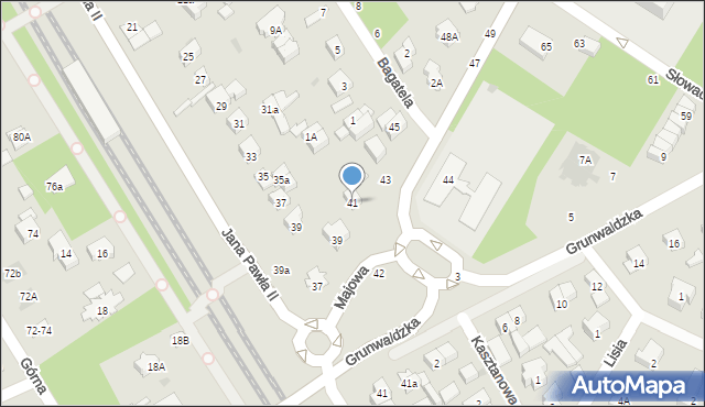 Otwock, Majowa, 41, mapa Otwock