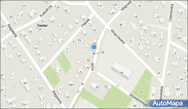 Otwock, Majowa, 57, mapa Otwock