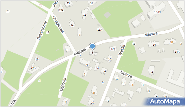 Otwock, Majowa, 8, mapa Otwock