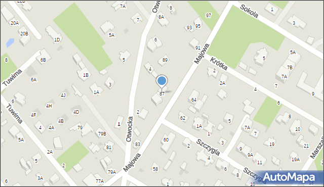 Otwock, Majowa, 87, mapa Otwock