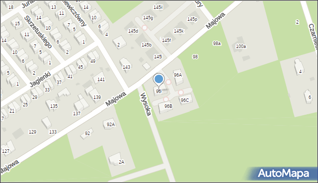 Otwock, Majowa, 96, mapa Otwock