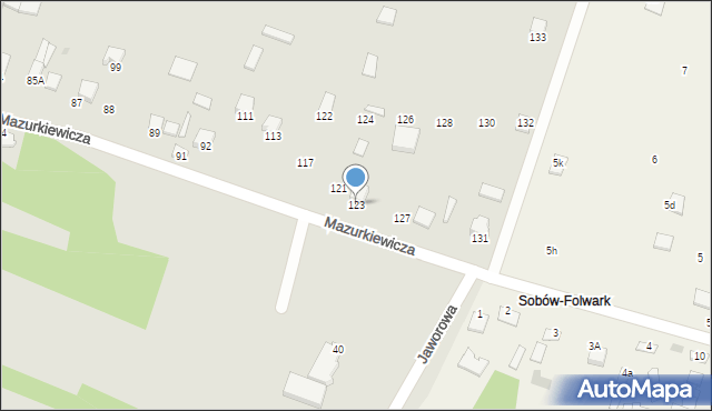 Ożarów, Mazurkiewicza Leona, 123, mapa Ożarów