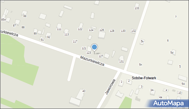 Ożarów, Mazurkiewicza Leona, 125, mapa Ożarów