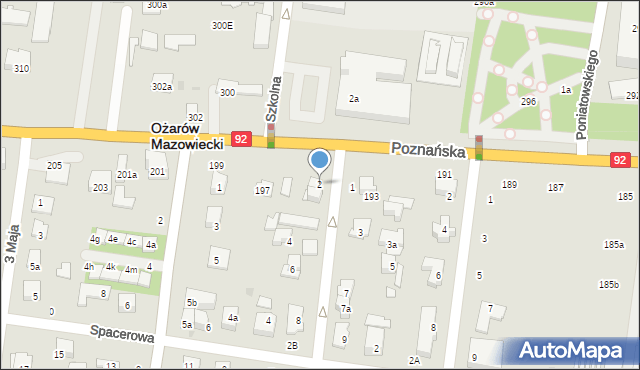 Ożarów Mazowiecki, Majewskiego Wincentego, 2, mapa Ożarów Mazowiecki