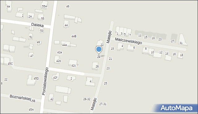 Ożarów Mazowiecki, Matejki Jana, 24, mapa Ożarów Mazowiecki