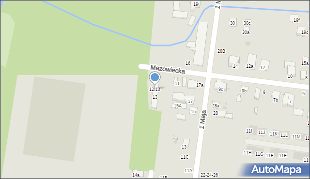 Ożarów Mazowiecki, Mazowiecka, 12/13, mapa Ożarów Mazowiecki