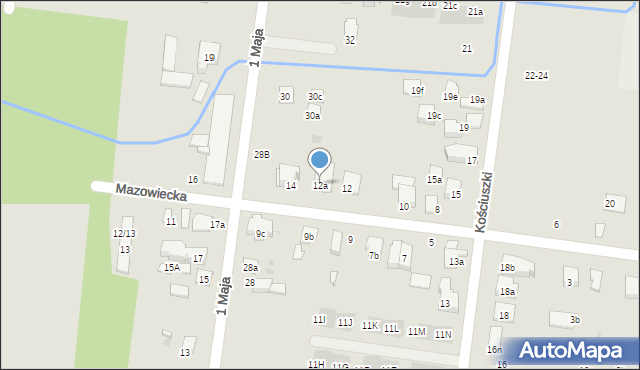 Ożarów Mazowiecki, Mazowiecka, 12a, mapa Ożarów Mazowiecki