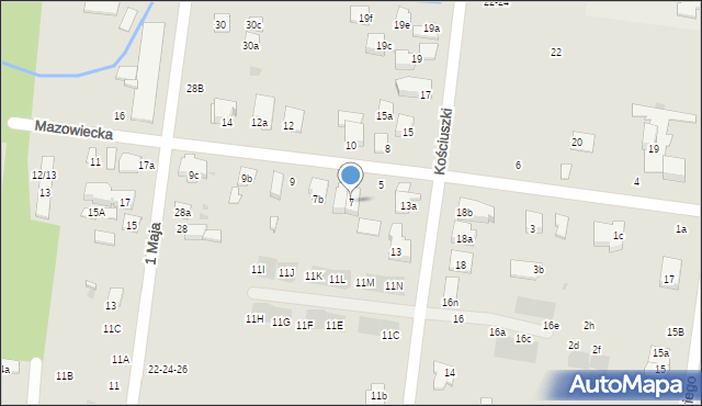 Ożarów Mazowiecki, Mazowiecka, 7, mapa Ożarów Mazowiecki