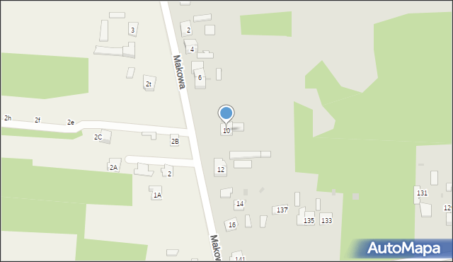 Ozorków, Makowa, 10, mapa Ozorków