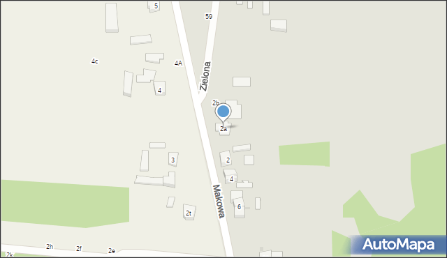 Ozorków, Makowa, 2a, mapa Ozorków