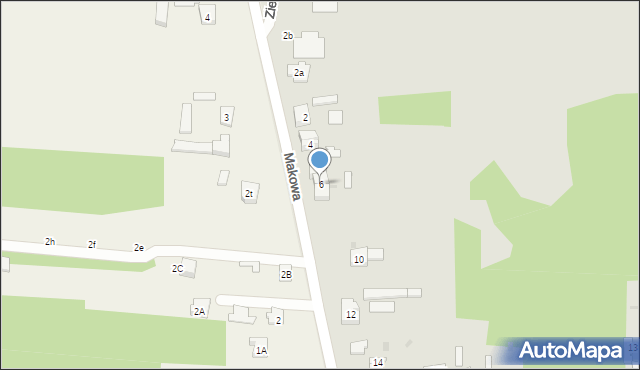 Ozorków, Makowa, 6, mapa Ozorków