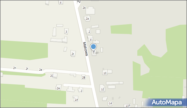 Ozorków, Makowa, 8, mapa Ozorków